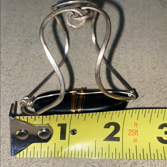 Artisan One-Of-A-Kind Cuff in Silver-Black-Gold - Picture 7 of 7
